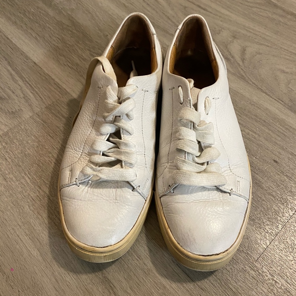 Frye, white sneakers, size 7